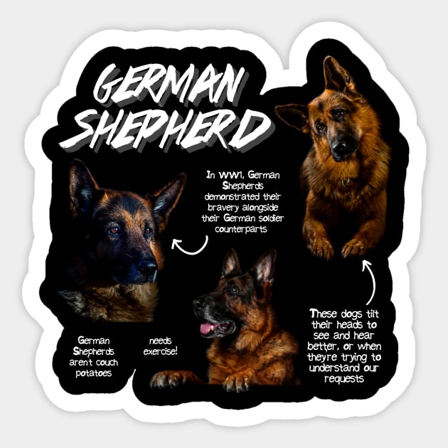 German Shepherd Sticker by Animal Facts and Trivias